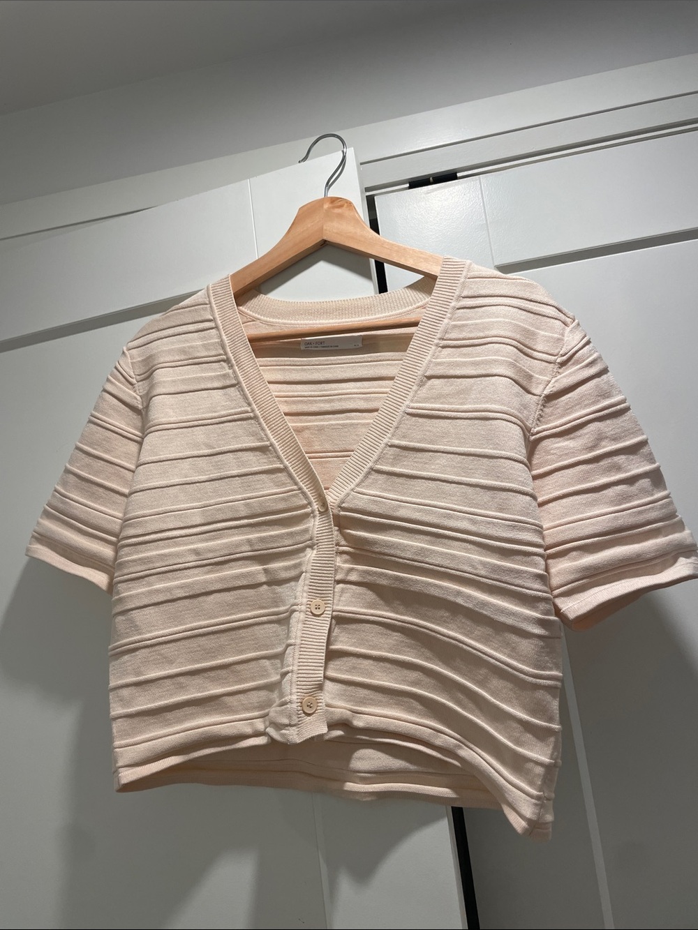 Oak + Fort Cropped Cream Cardigan - Picture 6 of 12
